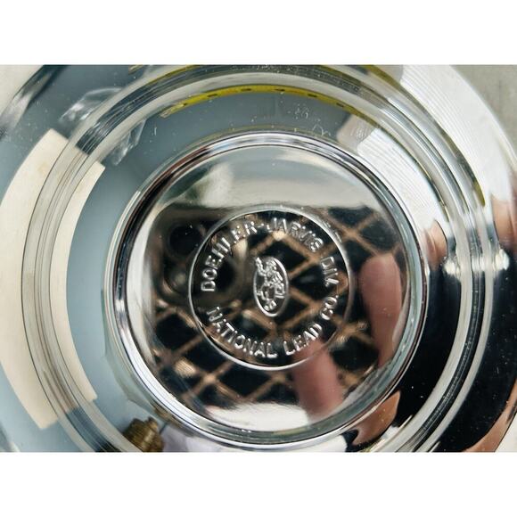 New Doehler Jarvis Utility Bowl Division National Lead Co Silver Chrome In Box - Picture 9 of 11